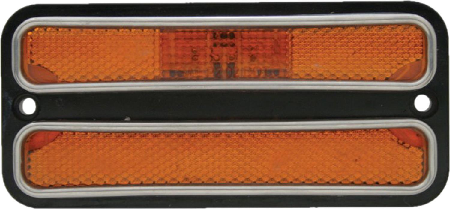 Brothers Trucks Side Marker Light Assemblies B3003LED Assemblies, Stock Style, Rectangular, LED, Amber, Fits Models with Deluxe Lights Only, Front Left/Front Right, Chevy, GMC, Each