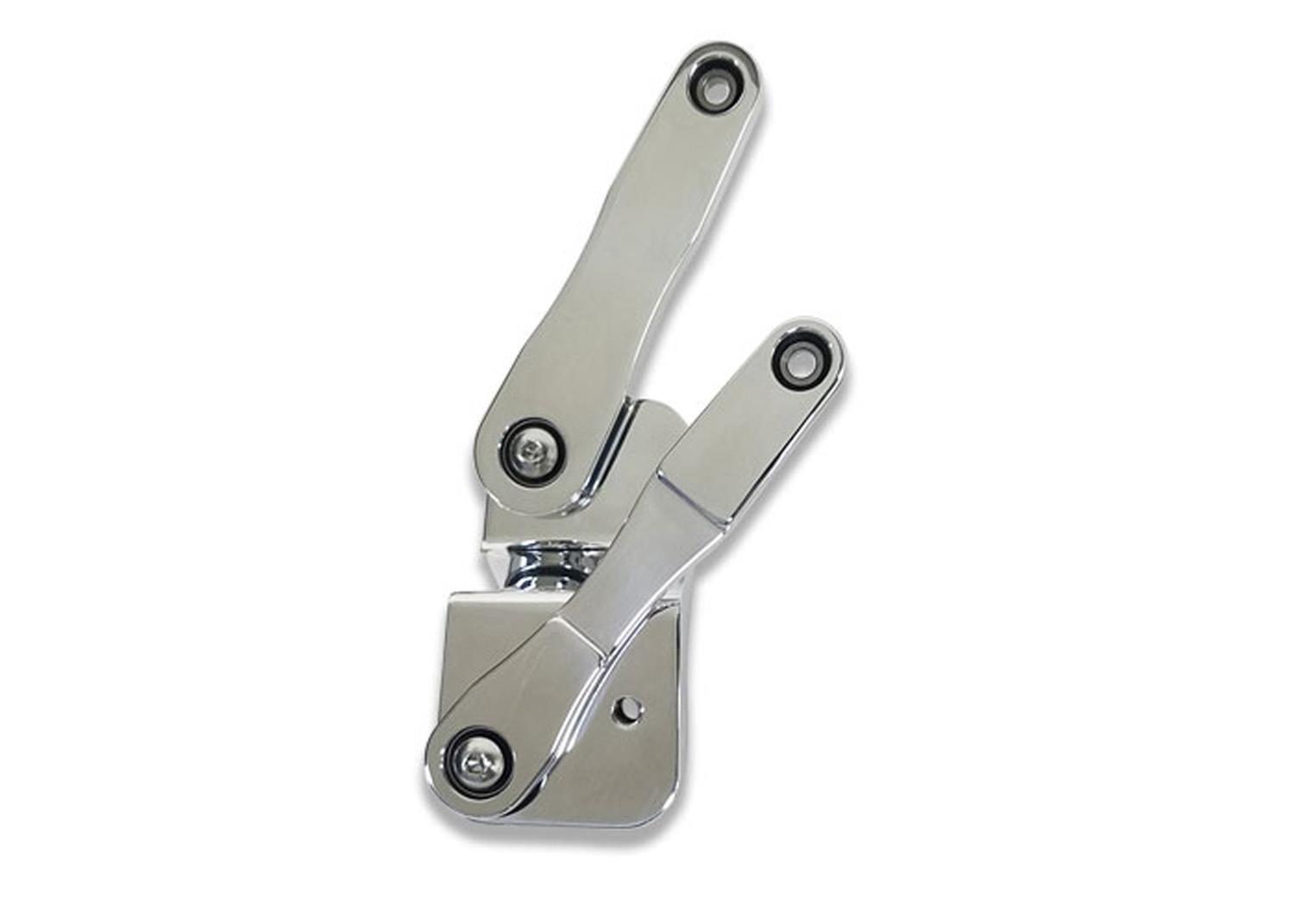 Brothers Trucks Billet Hood Hinges BHH54PL Hinges, Billet, Aftermarket Style, Aluminum, Polished, Stainless Steel Strut Included, Left Side/Right Side, Chevrolet, GMC, Pair thumbnail 2