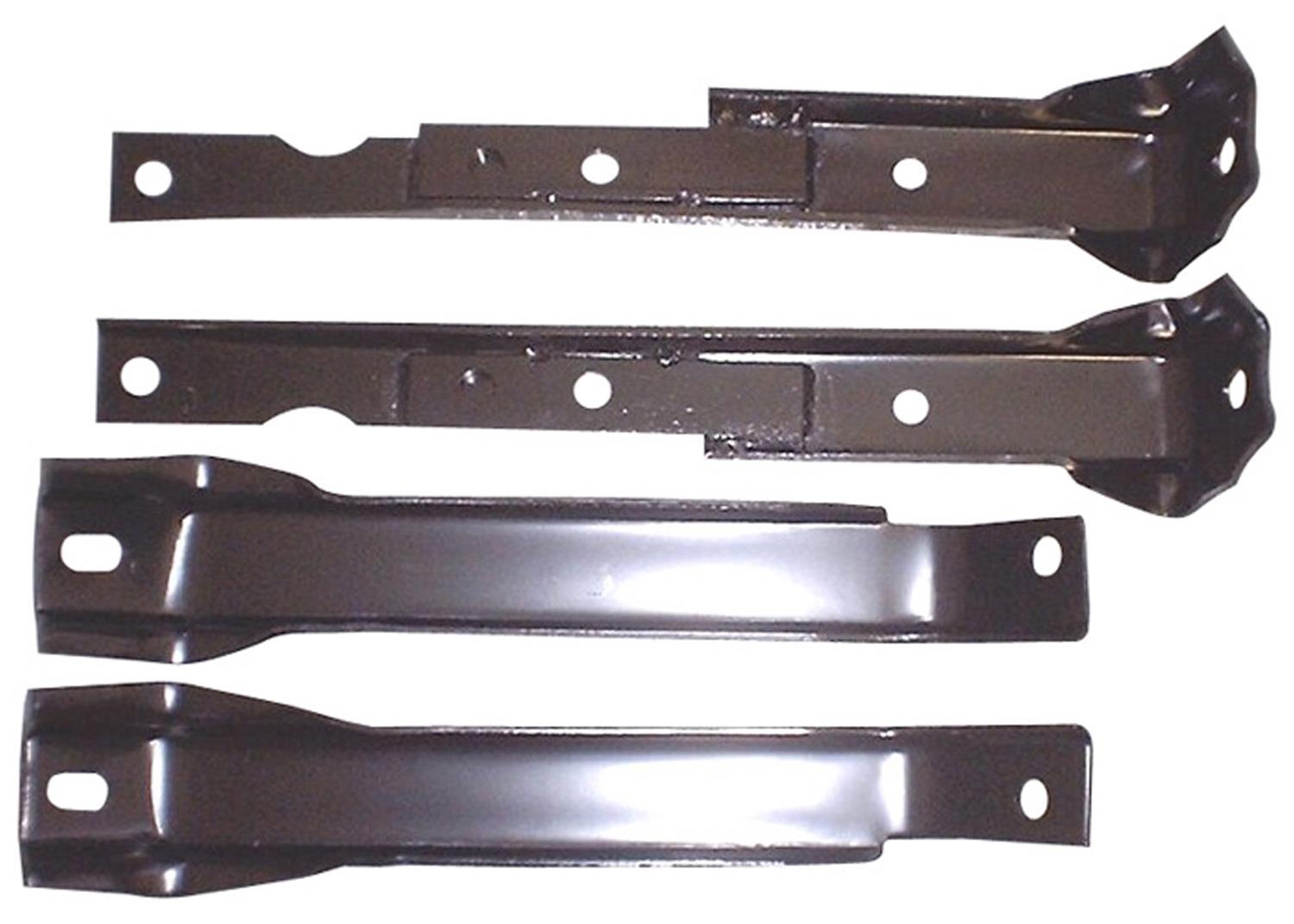 Brothers Trucks Bumper Brackets BRKT4WD-R Brackets, Steel, Black EDP, Fits 4WD Short Bed Models with Leaf Springs Only, Rear, Chevrolet, GMC, Set of 4