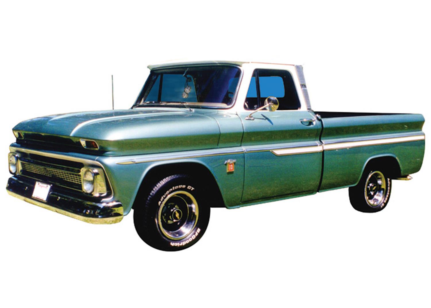 Brothers Trucks Moldings CBMS266 Body Moldings, Aluminum, Polished, Kit Includes Molding for Fenders, Cab and Bed, Fits Short Bed Fleetside Models Only, Chevrolet, GMC, Kit