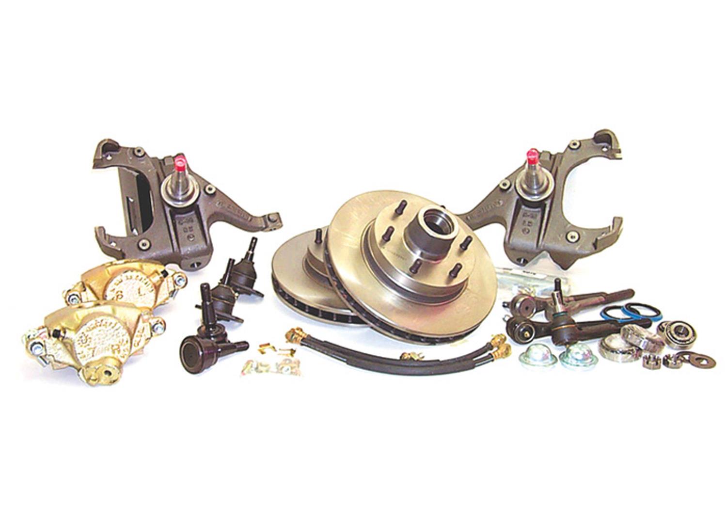 Brothers Trucks Disc Brake Conversion Kits DBC6LOEDROP Kits, Front, Solid Surface Rotors, Calipers, 2.5 in. Drop Spindles, Does Not Fit with Factory Wheels, Chevrolet, GMC, Kit