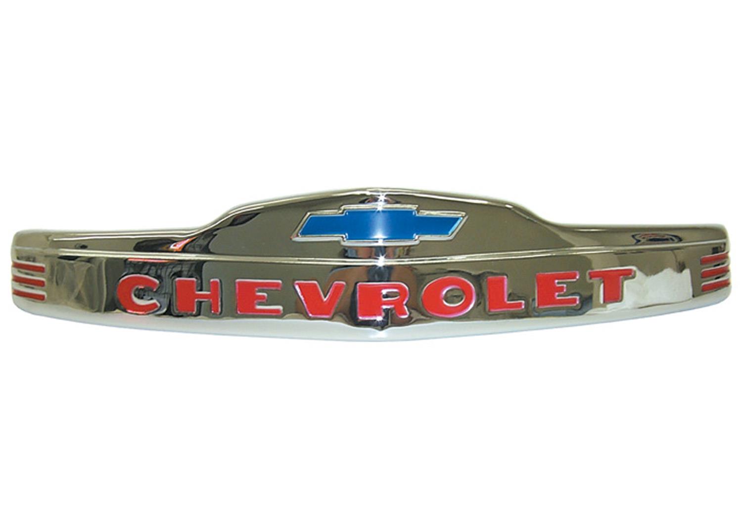 Brothers Trucks Emblems FHE4753 Emblems, Diecast, Chrome/Red/Blue, Chevrolet Logo, Hood Position, Chevrolet, Each