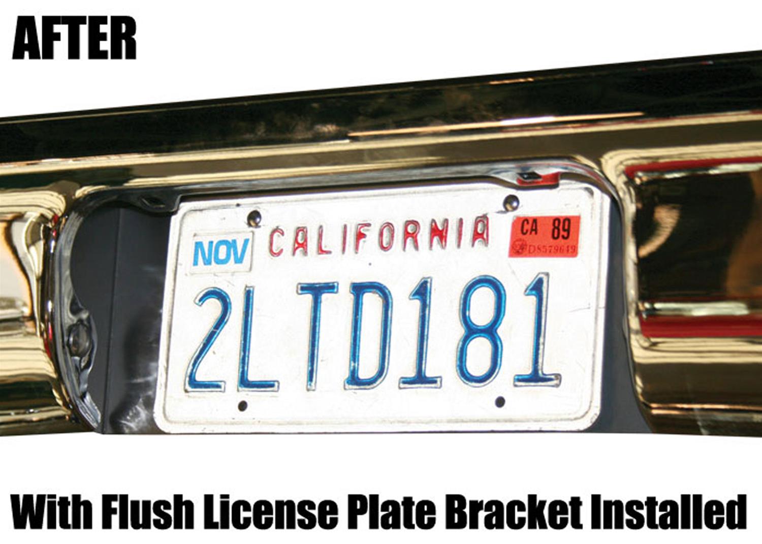 Brothers Trucks Flush License Plate Brackets FLPB787 Mounting Brackets, Brackets, Steel, Black, Chevrolet, GMC, Each