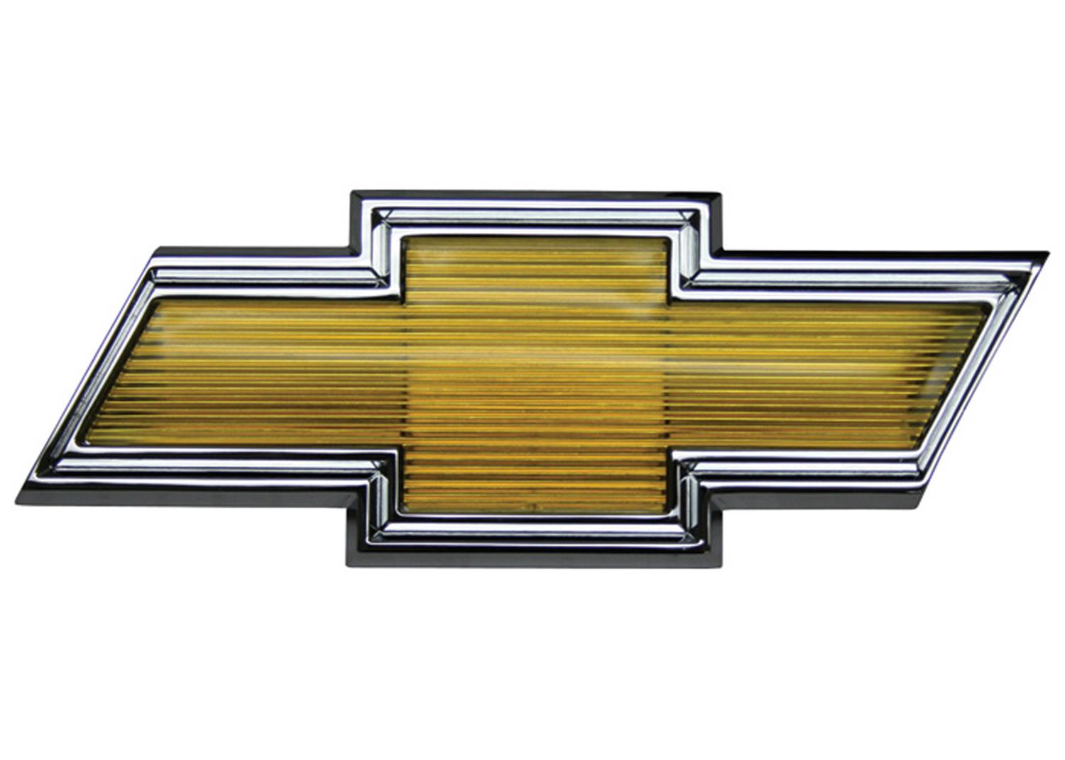 Brothers Trucks Emblems GEB7900 Emblems, Diecast, Chrome/Yellow, Bowtie, Grille Position, Chevrolet, Each