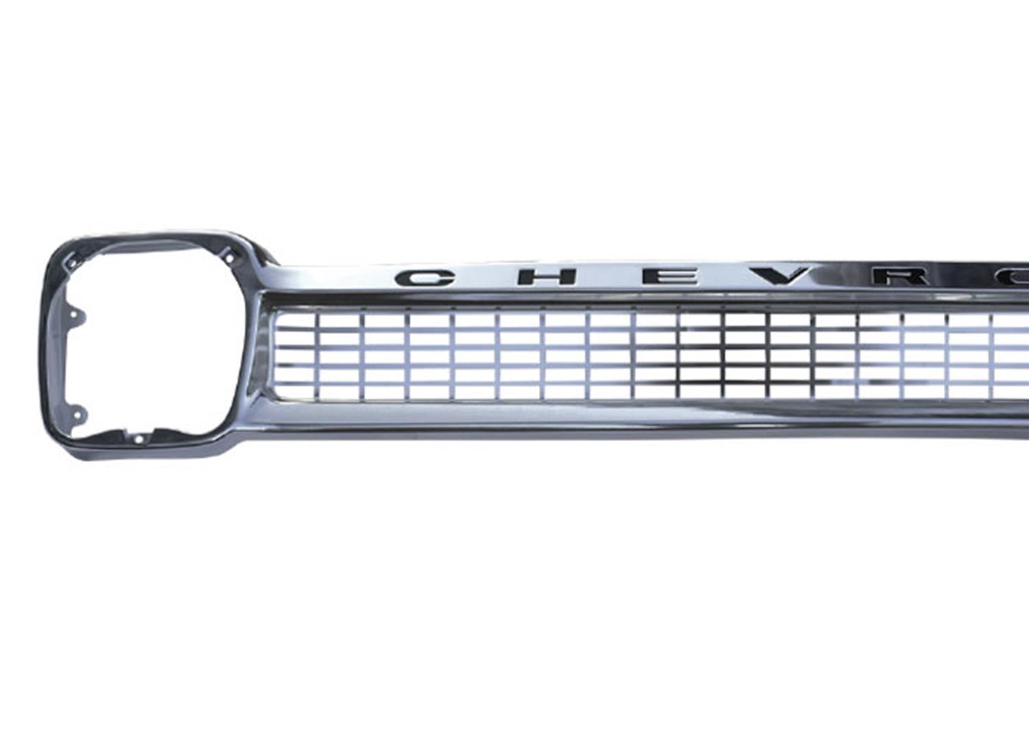 Brothers Trucks Grilles GRL64AL and Grille Inserts, Complete Grille Type, Stock Style, Main Grille Position, Aluminum, Polished, Chevrolet, GMC, Each
