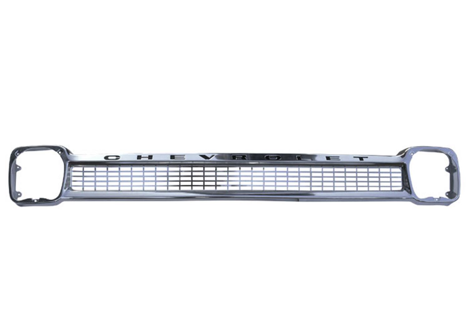 Brothers Trucks Grilles GRL64AL and Grille Inserts, Complete Grille Type, Stock Style, Main Grille Position, Aluminum, Polished, Chevrolet, GMC, Each thumbnail 2