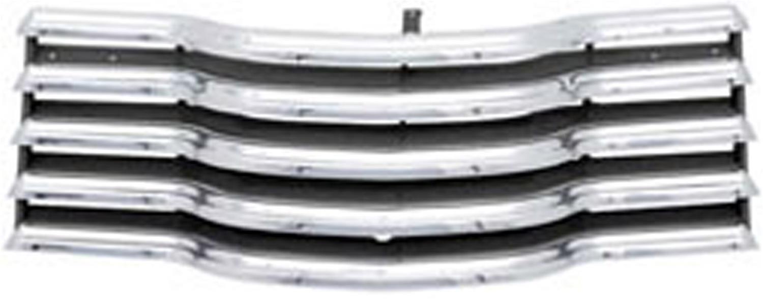 Brothers Trucks Grilles GRL7303 and Grille Inserts, Complete Grille Type, Stock Style, Main Grille Position, Steel, Chrome, Black Insert, Chevrolet, Each