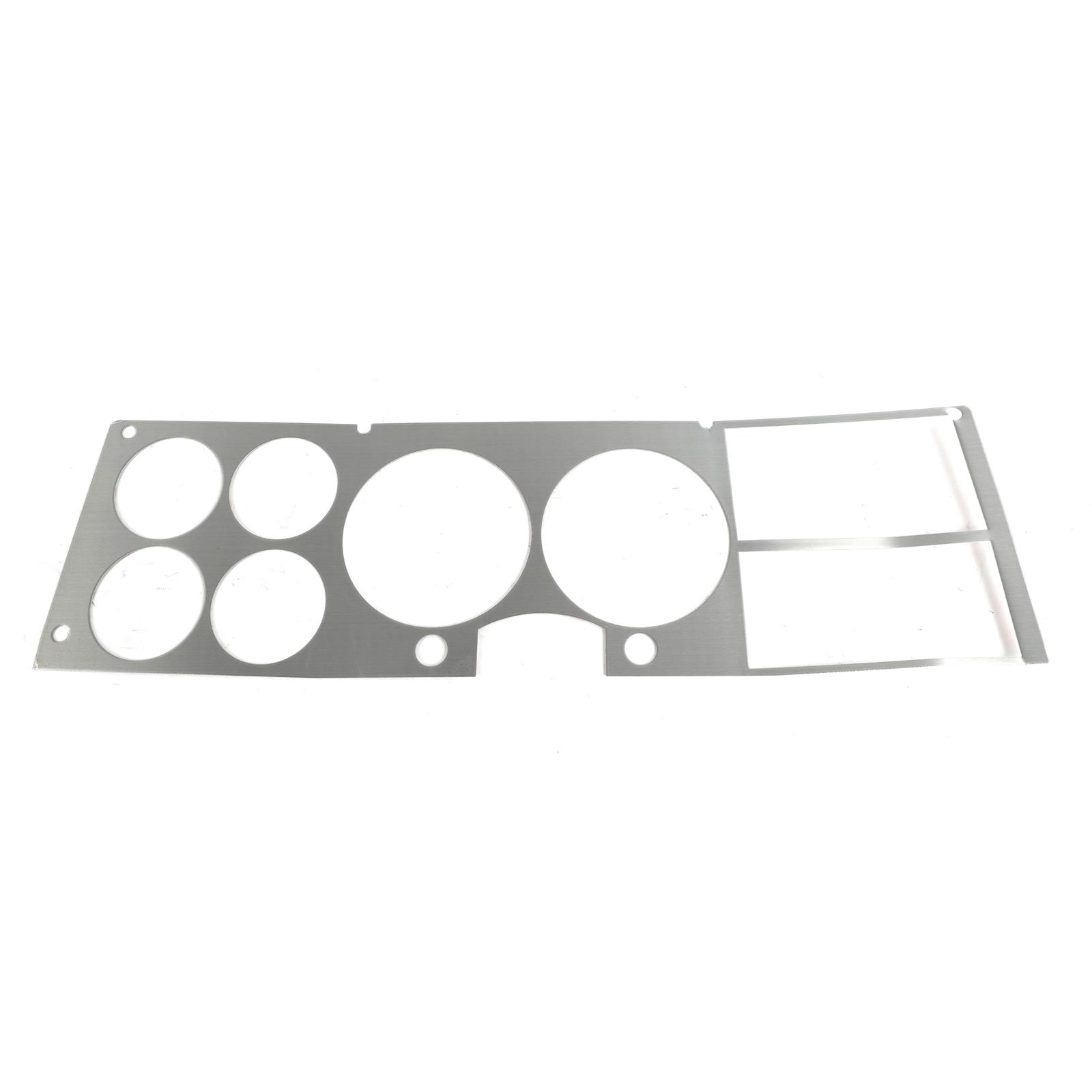 Brothers Trucks Instrument Bezels INST8BZ Gauge Bezels, Panel Trim, Deluxe Style, Brushed Aluminum, Self-Adhesive Back, Chevy, GMC, Each