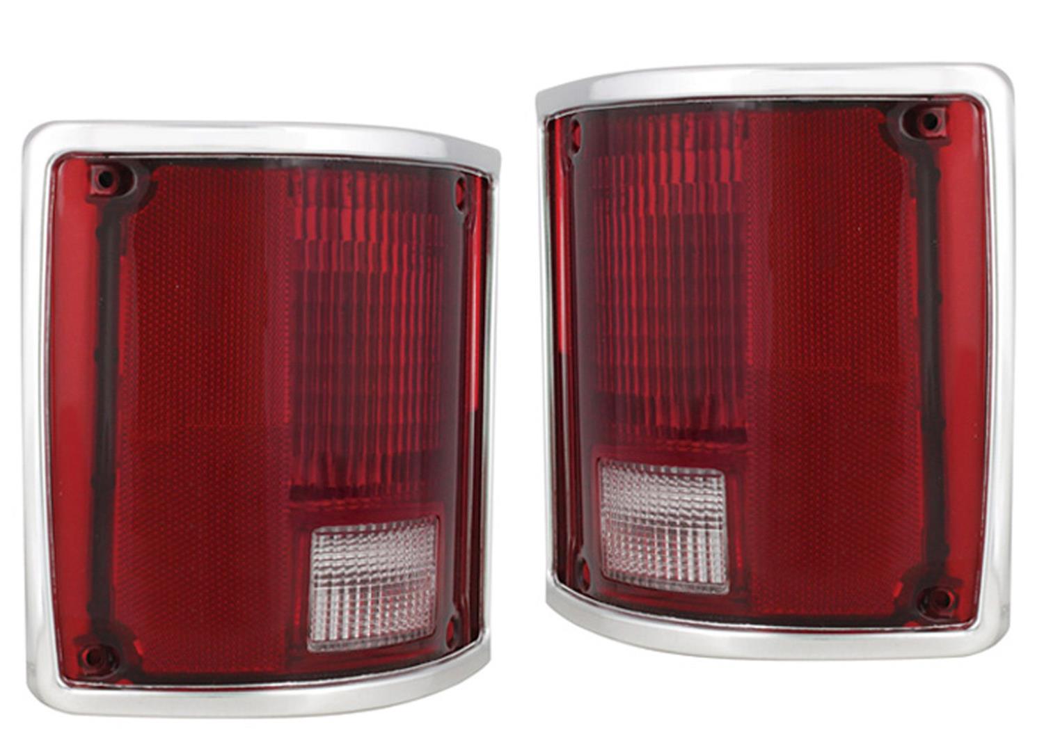 Brothers Trucks LED Taillight Assemblies LED87FD Assemblies, LED, Square, Red Lens, Chrome Housing, Fleetside Beds Only, Chevrolet, GMC, Pair thumbnail 2