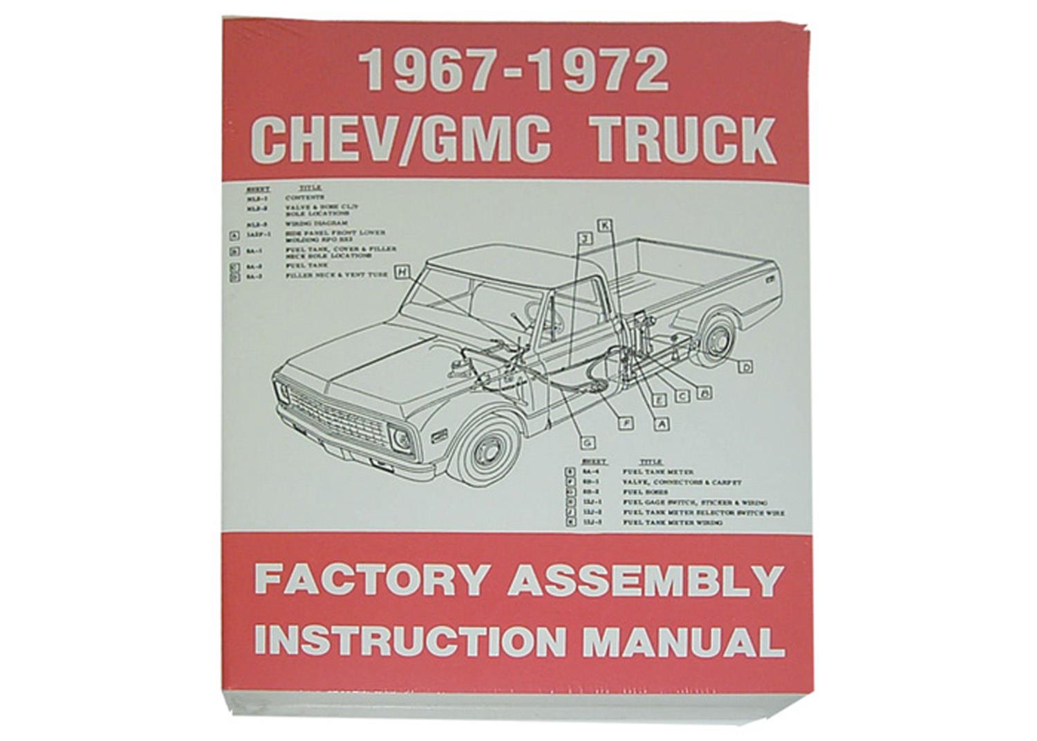 Brothers Trucks Reference Books LFA6772 67-72 CHEVY/GMC FACTORY ASSEMBLY MANUAL