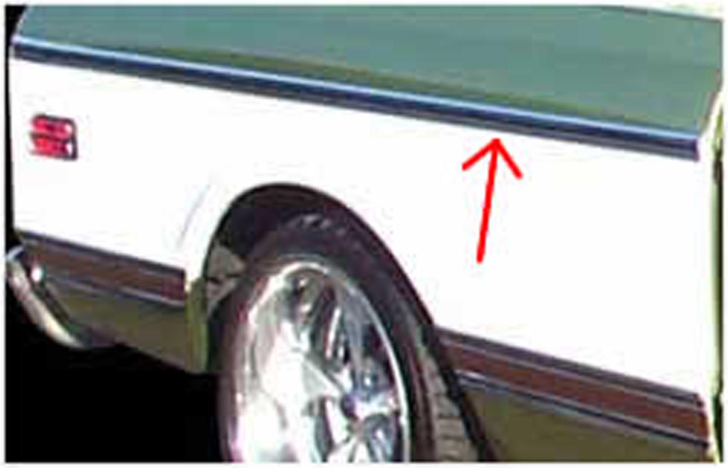 Brothers Trucks Moldings MFL8000 Body Moldings, Aluminum, Black, Truck Bed Molding, Fits Upper Left or Right Side On Long Bed Fleetside Models Only, Chevrolet, GMC, Each