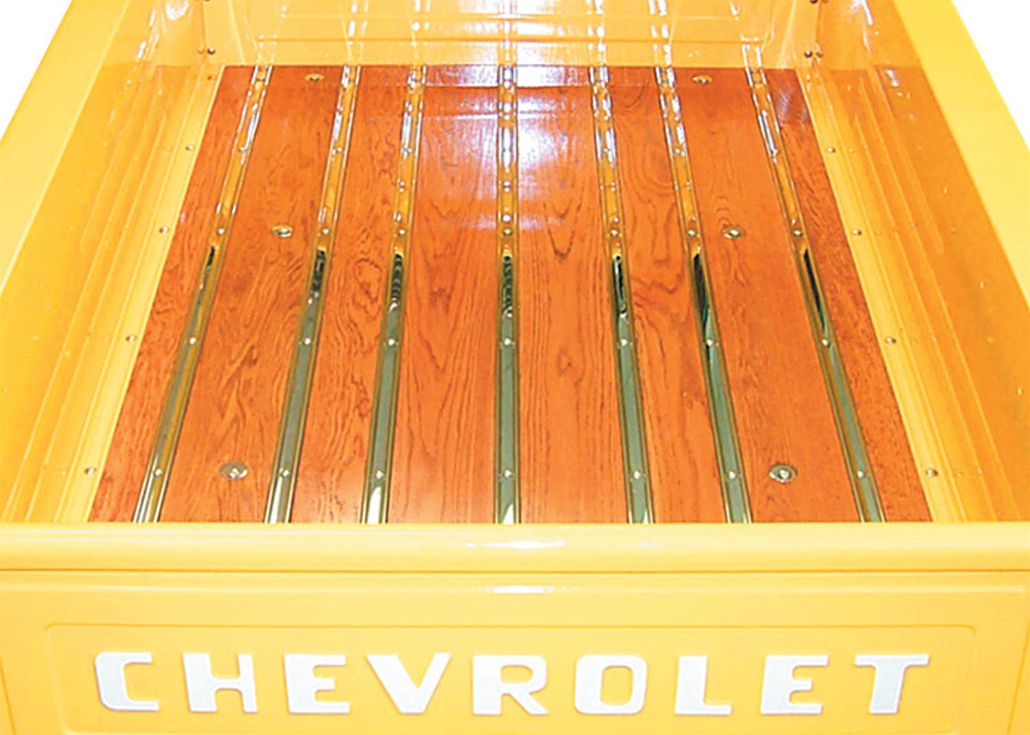 Brothers Trucks Deluxe Wood Bed Kits OWK59SS-2 Truck Floors, Kits, Oak, Pre-drilled, Polished Stainless Steel Strips, Short Bed, Stepside/Flareside, Chevrolet, GMC, Kit