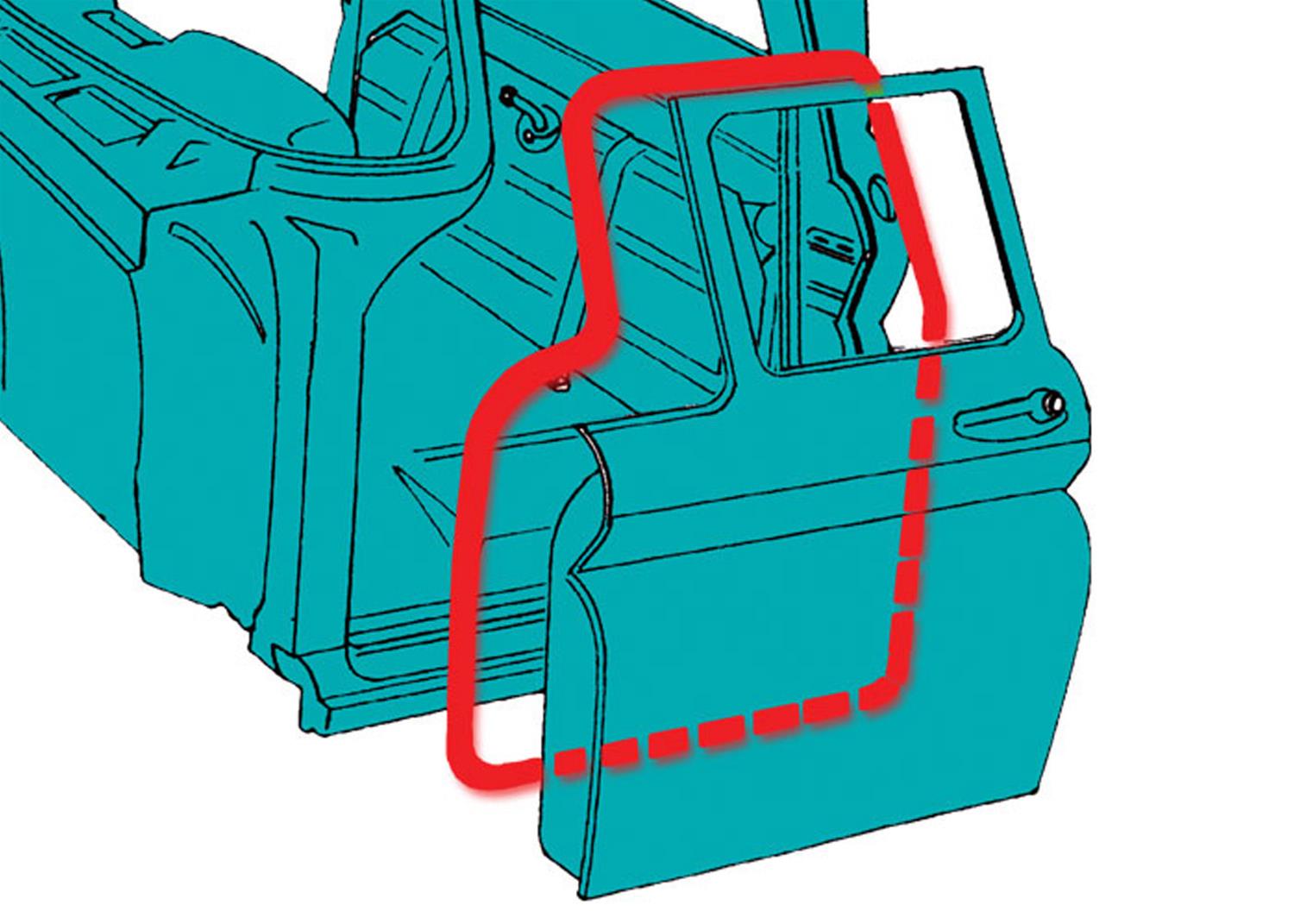 Brothers Trucks Weatherstrip Seals PODSS72 Seals, Door Seal/Front Door Position, Push On Style Seal, Chevrolet, GMC, Set