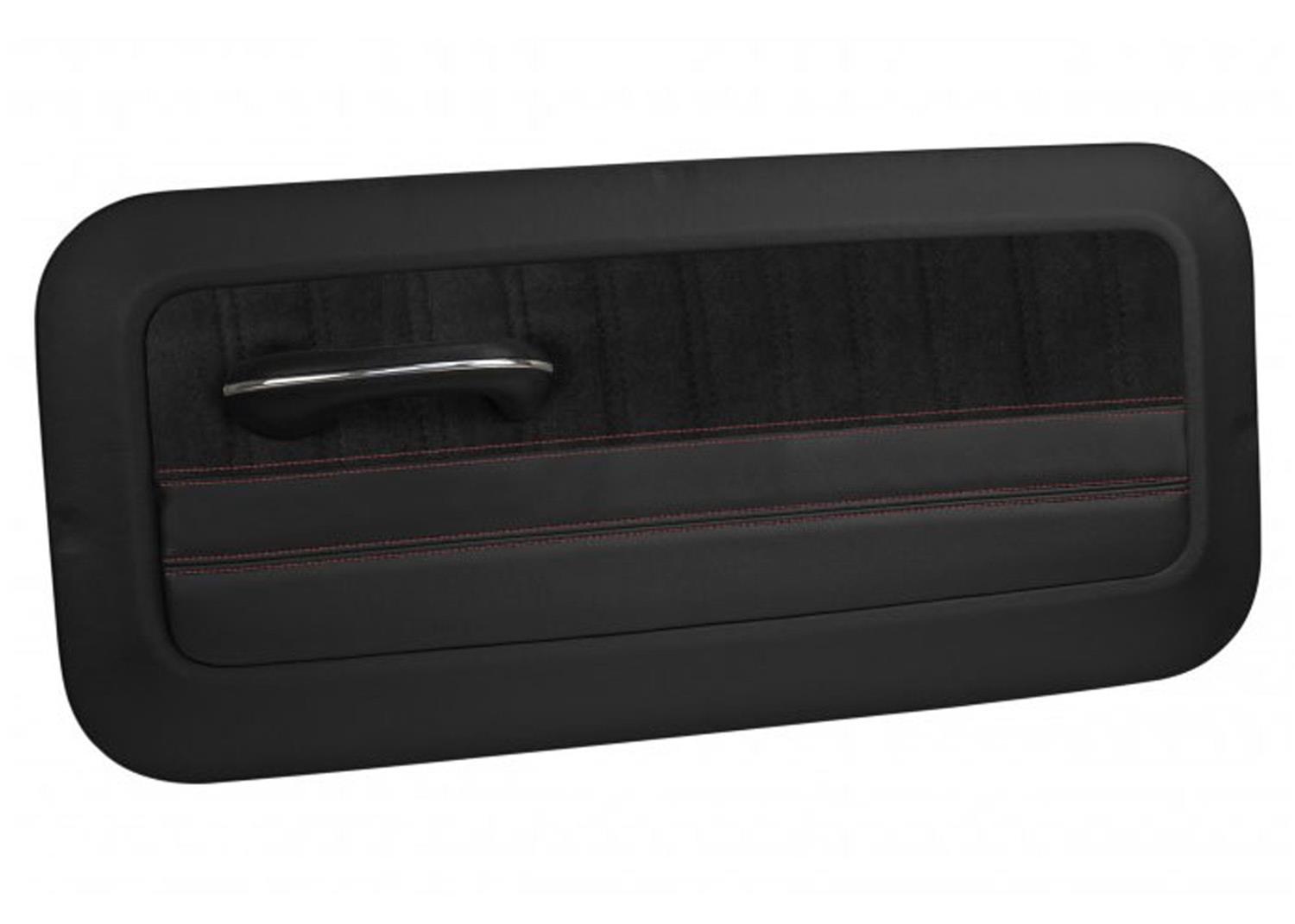 Brothers Trucks Custom Sport Door Panels QDP0066BLACK Panels, Sport, Full Coverage, Vinyl, Black with Black Stitching, Front, Chevrolet, GMC, Pair thumbnail 4