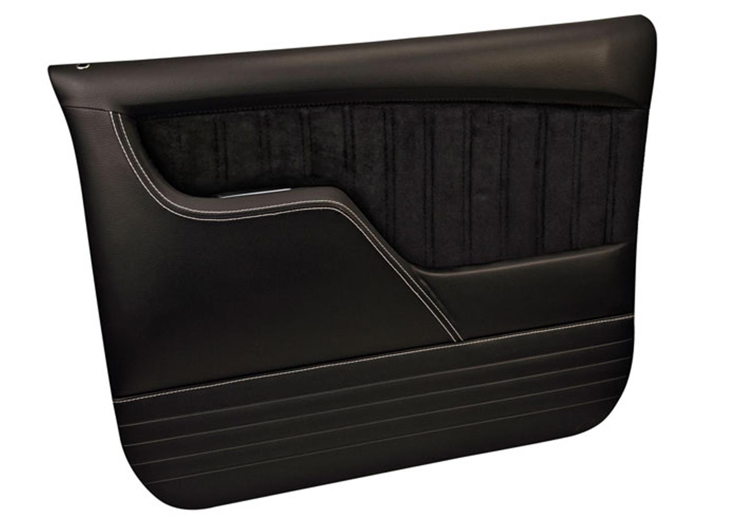 Brothers Trucks Custom Sport Door Panels QDP0072RED Panels, Sport, Full Coverage, Vinyl, Black with Red Stitching, Front, Chevrolet, GMC, Pair thumbnail 4