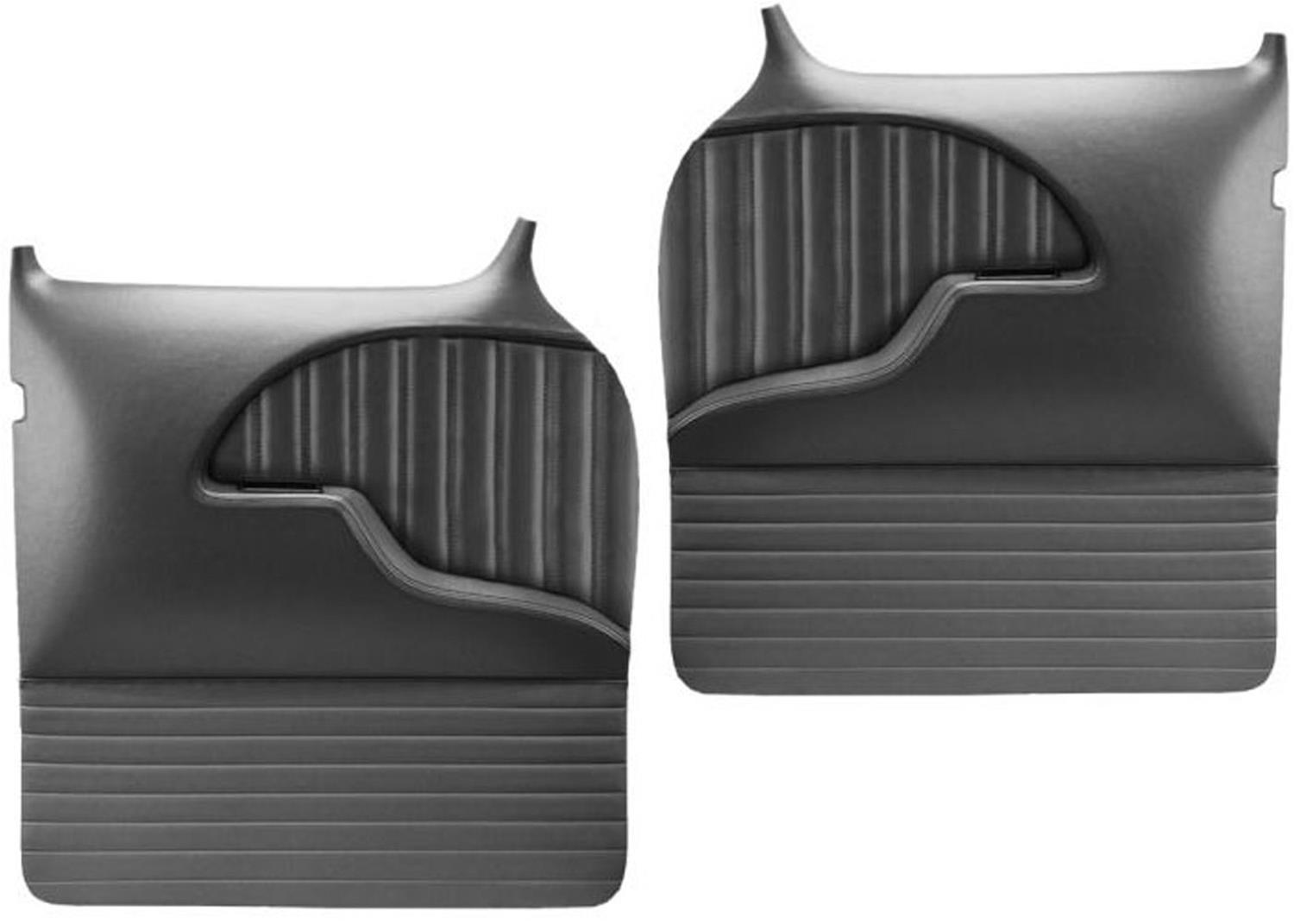 Brothers Trucks Custom Sport Door Panels QDP059FRED Panels, Sport, Full Coverage, Vinyl, Black with Red Stitching, Front, Chevrolet, GMC, Pair thumbnail 4