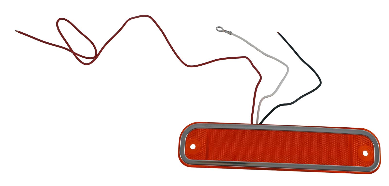 Brothers Trucks Side Marker Light Assemblies SMLD80A Assemblies, LED Lens Style, Rectangular, Amber Lens, Left or Right Side, Chevrolet, GMC, Each