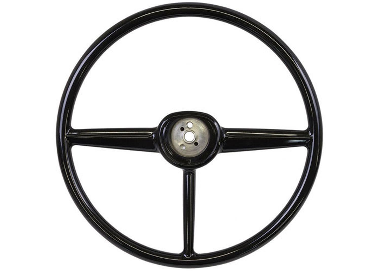 Brothers Trucks Steering Wheels STR4753 Wheels, 3-spoke, Black Plastic Grip and Spokes, Stock Diameter, Chevrolet, GMC, Each