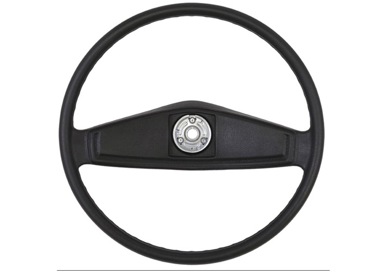 Brothers Trucks Steering Wheels STR7377BLACK Wheels, 2-spoke, Black Plastic Grip and Spokes, Stock Diameter, Chevrolet, GMC, Each