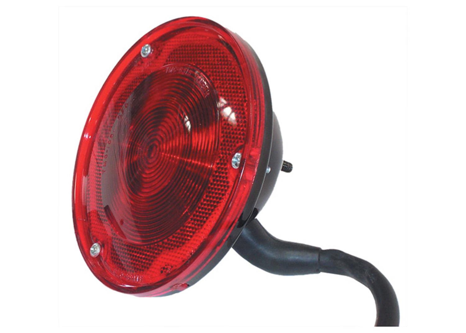 Brothers Trucks Taillight Assemblies TLC0072 Assemblies, OEM Style Replacement, Incandescent/Halogen, Round, Red Lens, Black Housing, Left or Right, Stepside Only, Chevrolet, GMC, Each