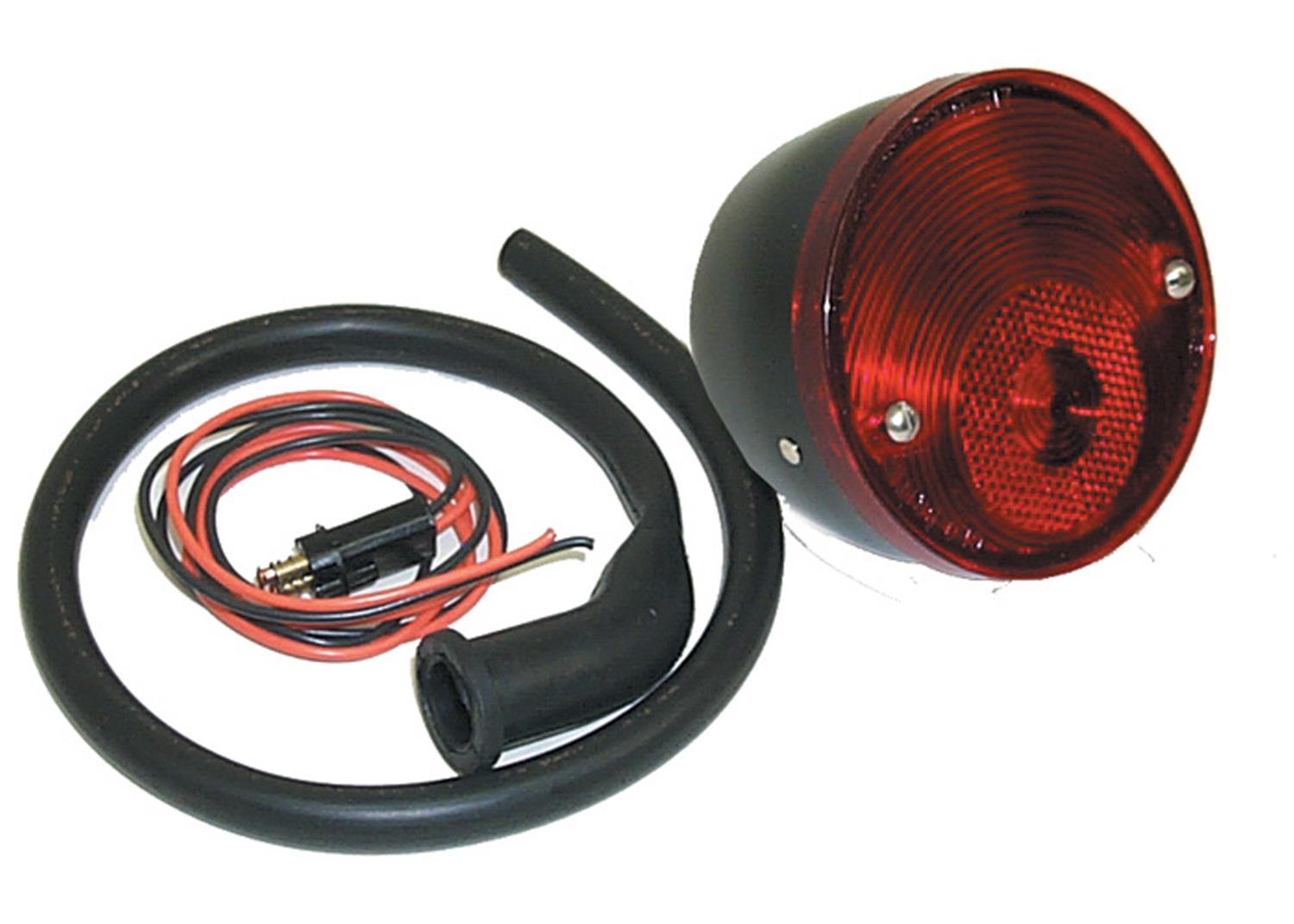 Brothers Trucks Taillight Assemblies TLP0066 Assemblies, OEM Style Replacement, Incandescent/Halogen, Round, Red Lens, Black Housing, Left/Right, Stepside Only, Chevrolet, GMC, Each