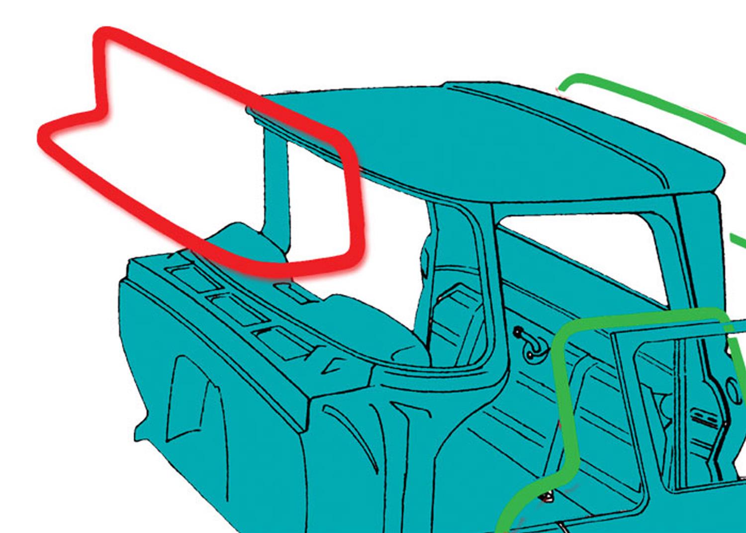 Brothers Trucks Weatherstrip Seals W387DLX Seals, Windshield Seal Position, Fits Models with Deluxe Trim, Chevrolet, GMC, Each
