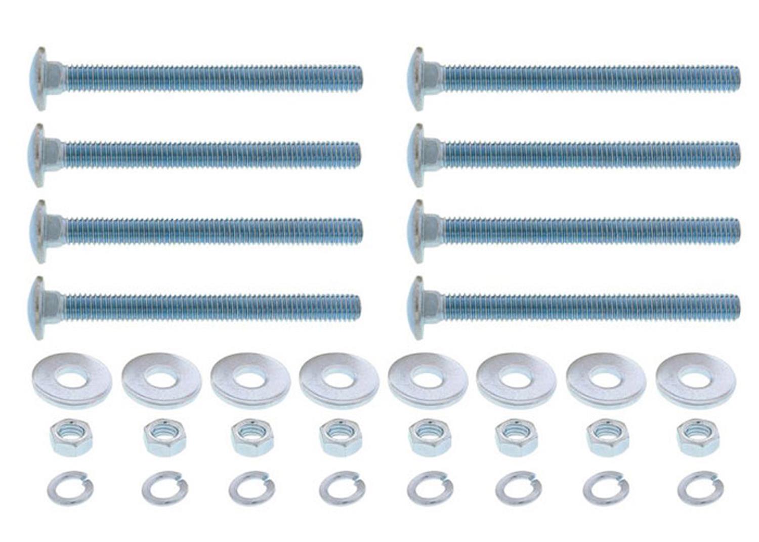 Brothers Trucks Steel Bed Bolt Kits ZP1272 Truck Floor Fasteners, Carriage Style, Fleetside/Styleside, for Bed, Short, Steel, Zinc Plated, 67-72, Chevrolet, GMC, Kit