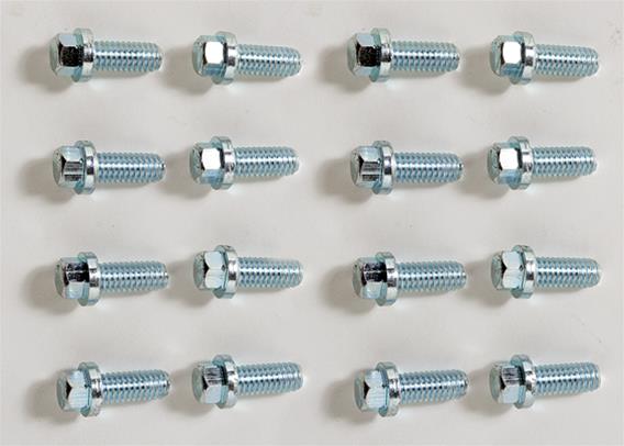 Hedman Hedder Bolts 09004 Header Bolts, Bolt Kit, Header, 5/16-18 x 0.750 in., Zinc Plated, Hex, 16 pc.