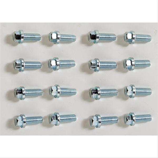 Hedman Hedder Bolts 09010 Header Bolts, Bolt Kit, Header, 10mm-1.50 x 22mm Long, Zinc, Hex, 16 pc.