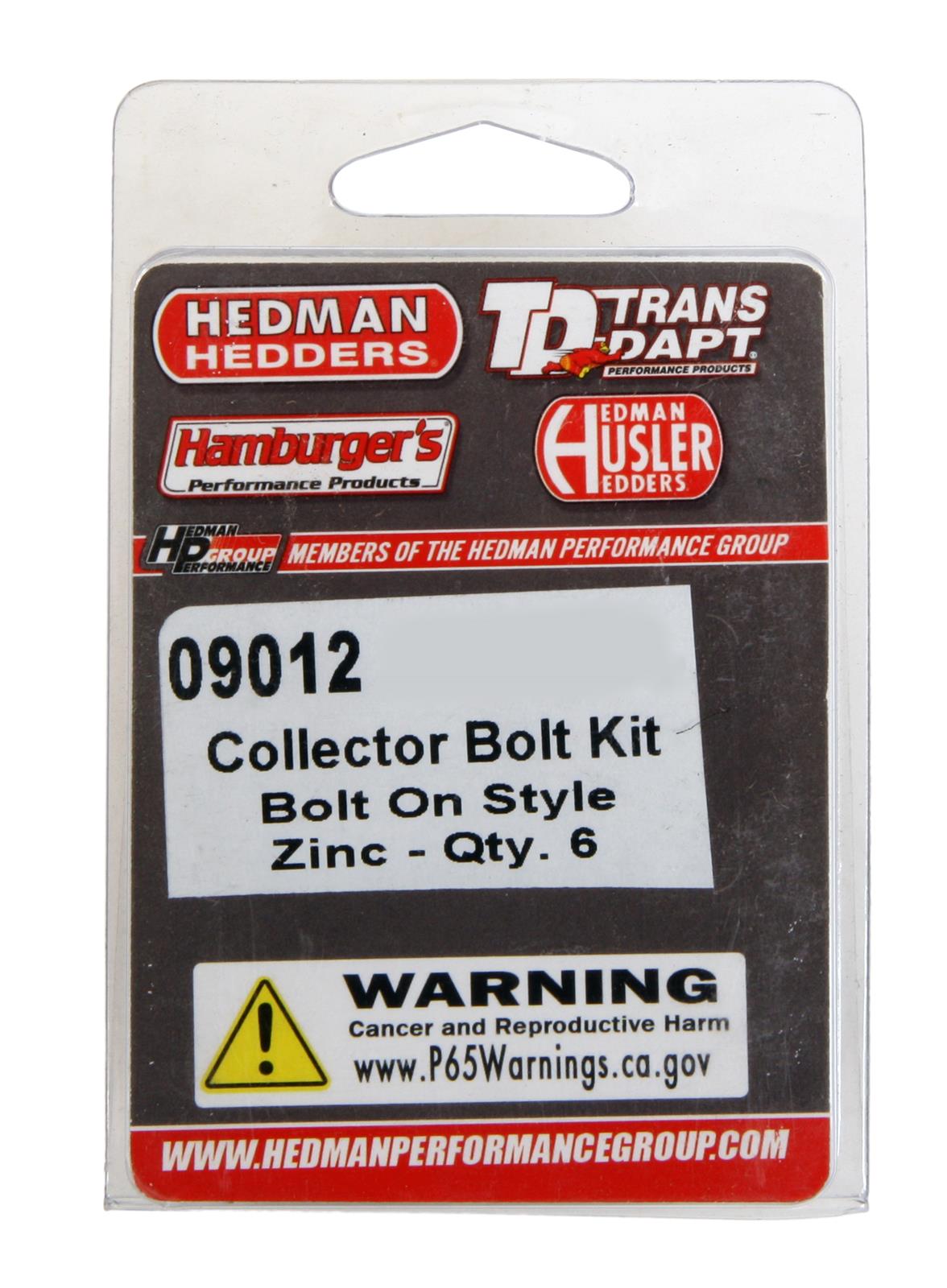 Hedman Collector Bolt Kits 09012 Fasteners, Bolts, Includes 6 Bolts and 6 Nuts, 1.25 in. Long, Steel, Zinc Plated, Kit thumbnail 2