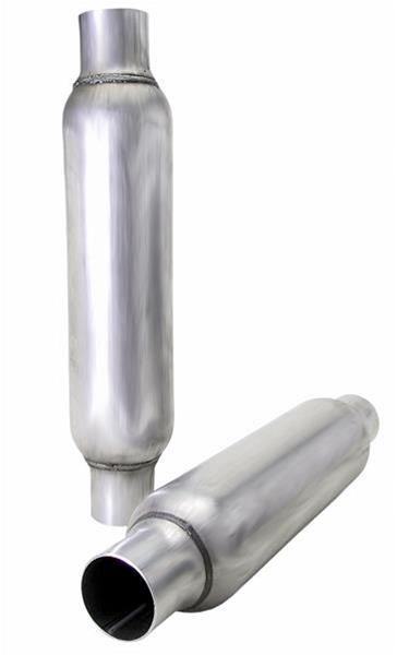 Hedman Glass Pack Steel 2.5 Inch Muffler 25013 Muffler, Pack, 2 1/2 in. Inlet/2 1/2 in. Outlet, Steel, Aluminized, Each thumbnail 4