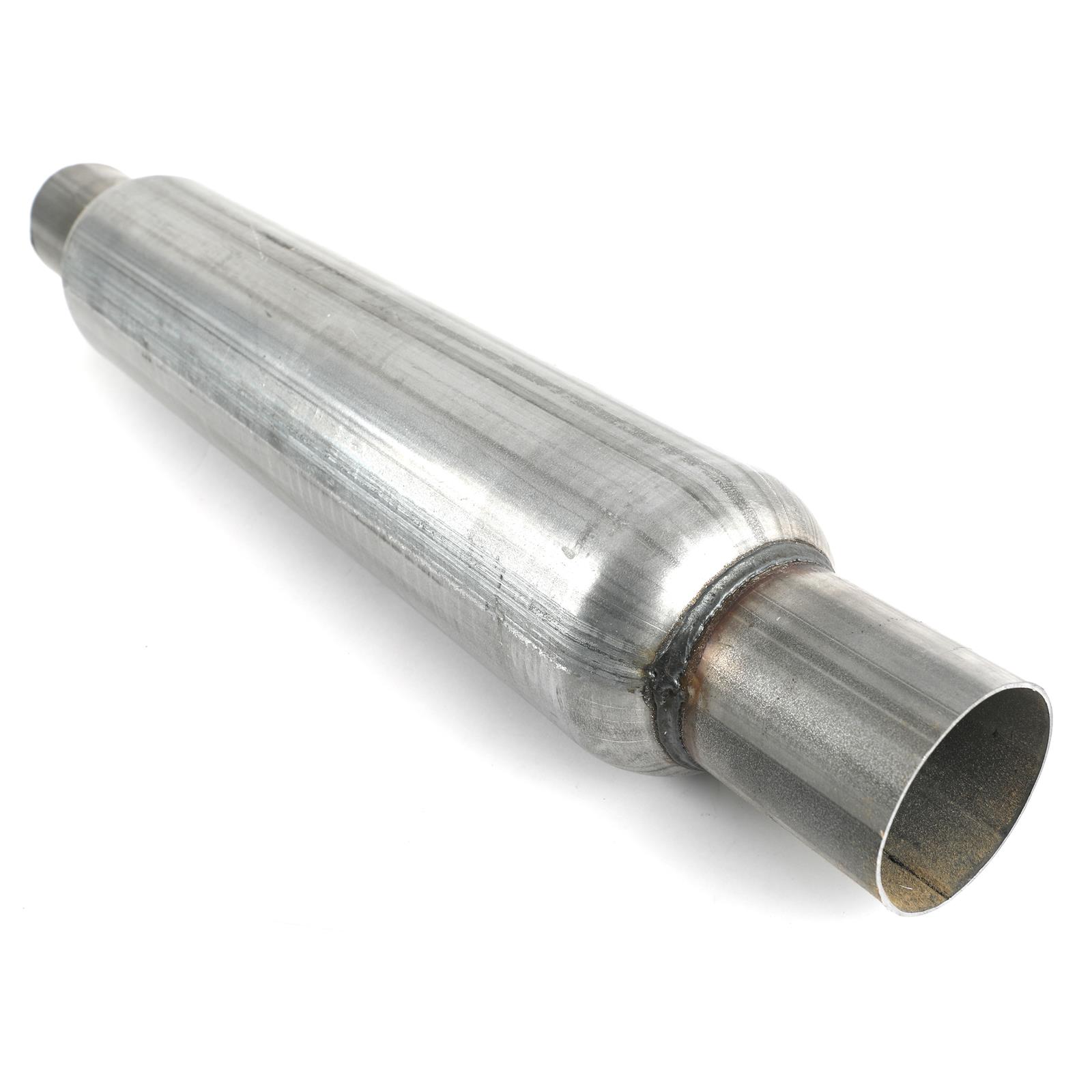Hedman Glass Pack Steel 2.5 Inch Muffler 25013 Muffler, Pack, 2 1/2 in. Inlet/2 1/2 in. Outlet, Steel, Aluminized, Each