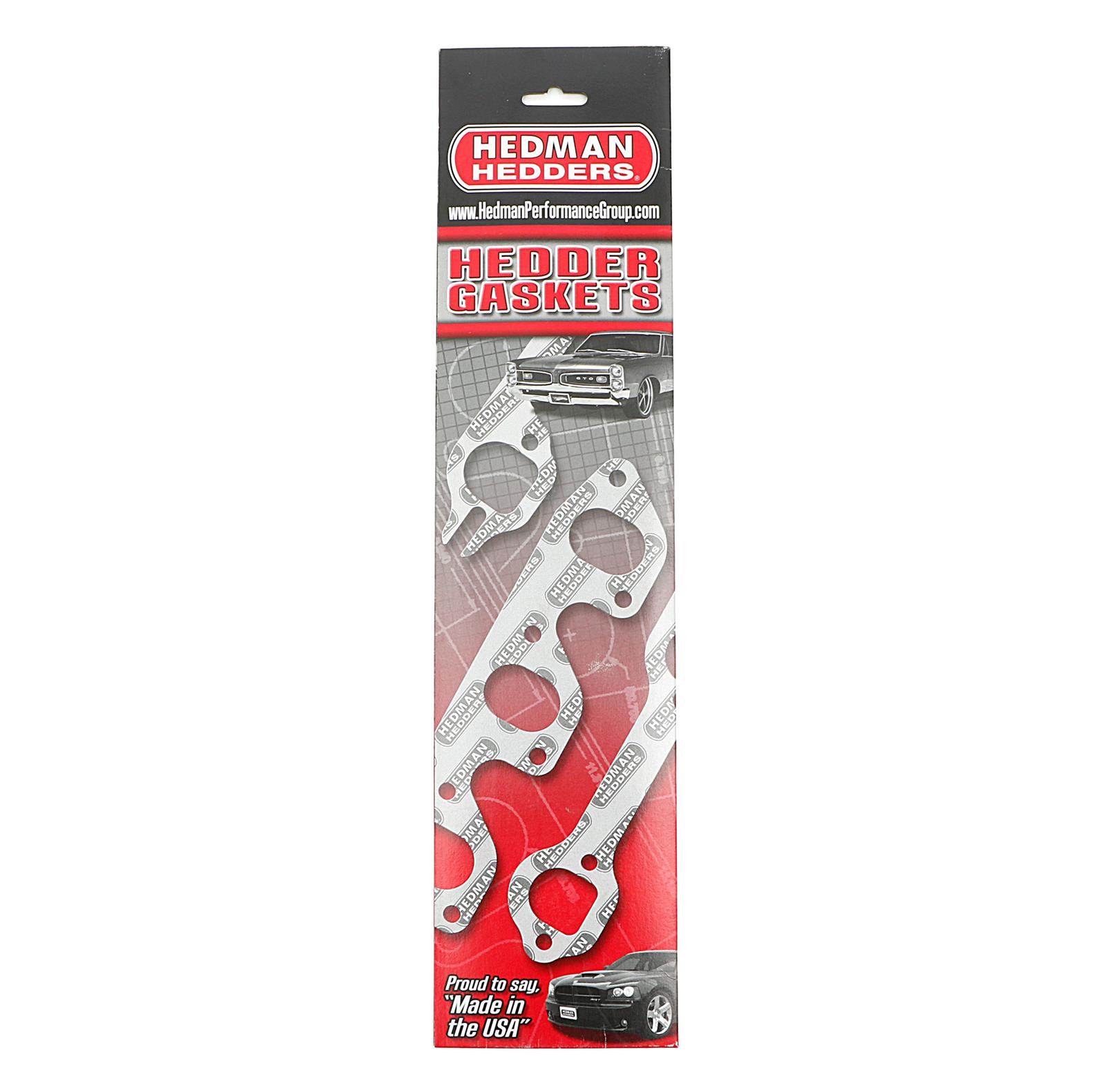 Hedman Header Gaskets 27110 Exhaust Gaskets, Header, Acrylic Bound Paper, White, Stock Port, Ford, V6, Pair