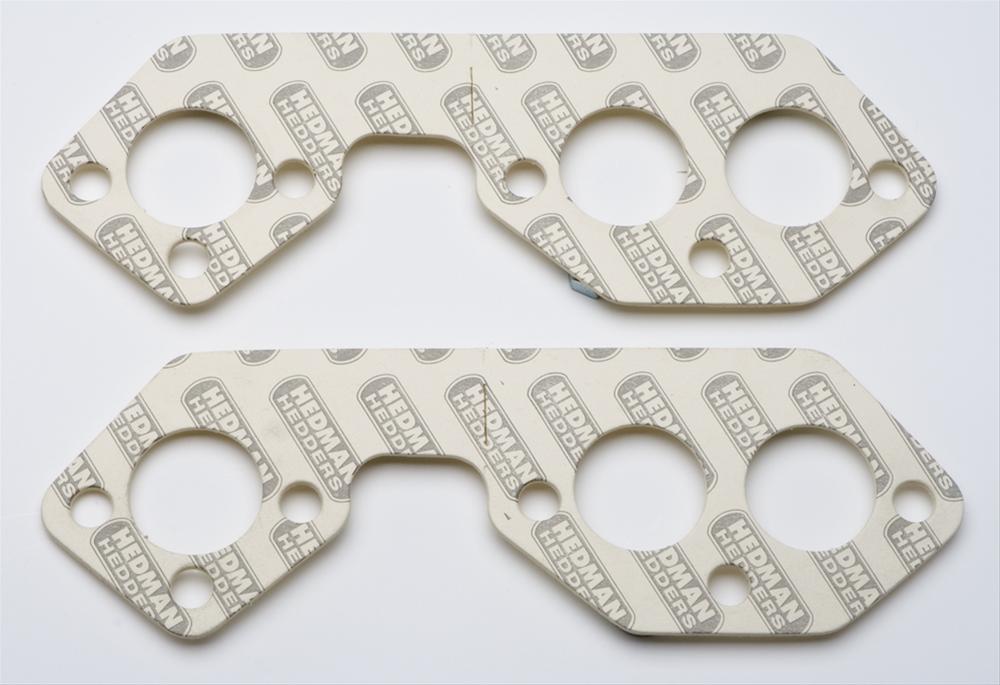 Hedman Header Gaskets 27110 Exhaust Gaskets, Header, Acrylic Bound Paper, White, Stock Port, Ford, V6, Pair thumbnail 4