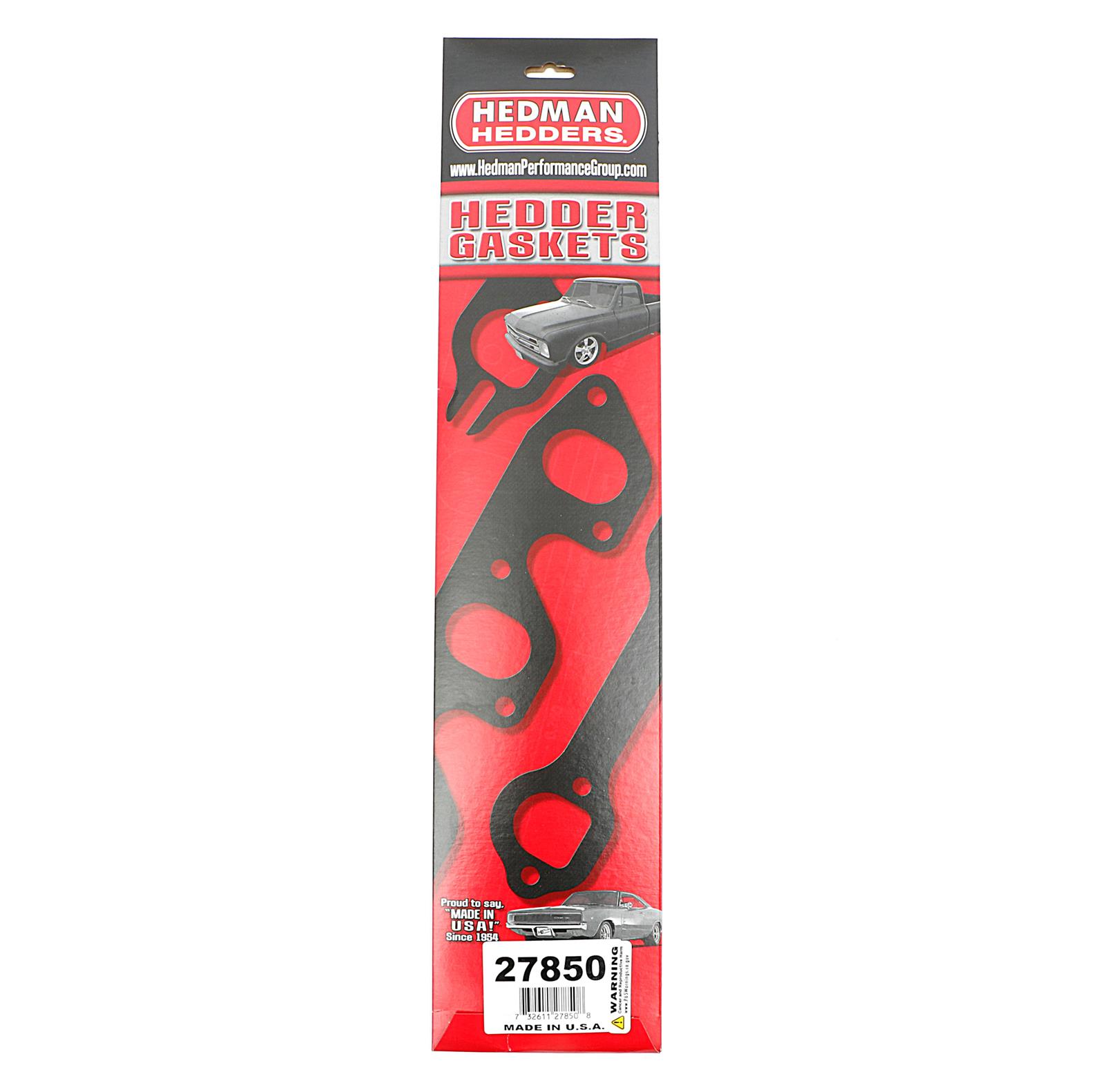 Hedman Header Gaskets 27850 Exhaust Gaskets, Header, High-Temperature, Dog Leg Port, AMC, V8, Pair