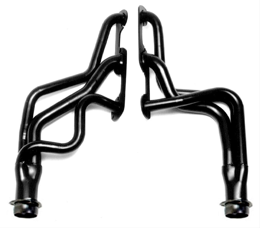 Hedman Street Headers 28143 Headers, Street, Long Tube Stepped, Steel, Black Ceramic Coated, Pontiac, V8, 326-455, Pair thumbnail 5