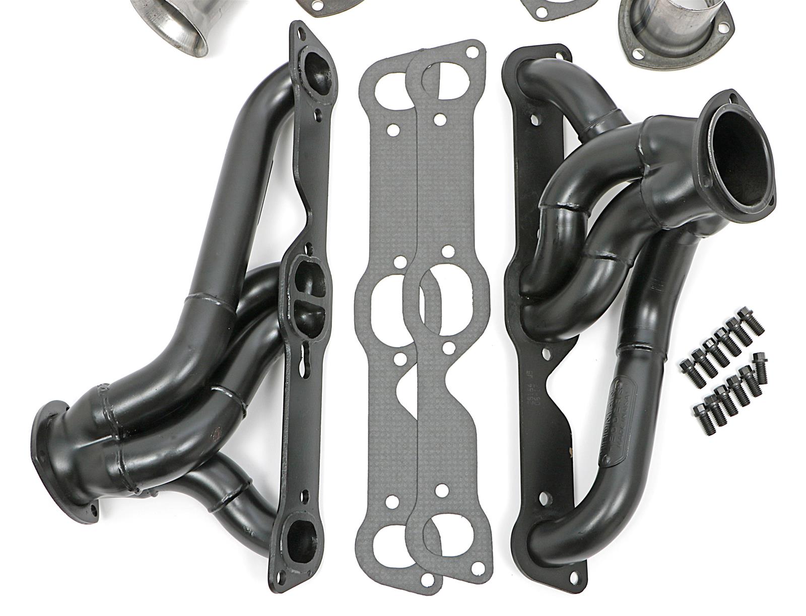 Hedman Traditional Block Hugger Headers 28164 Headers, Traditional, Stepped Hugger, Steel, Temporary Paint, Pontiac, 326-455, Pair thumbnail 3