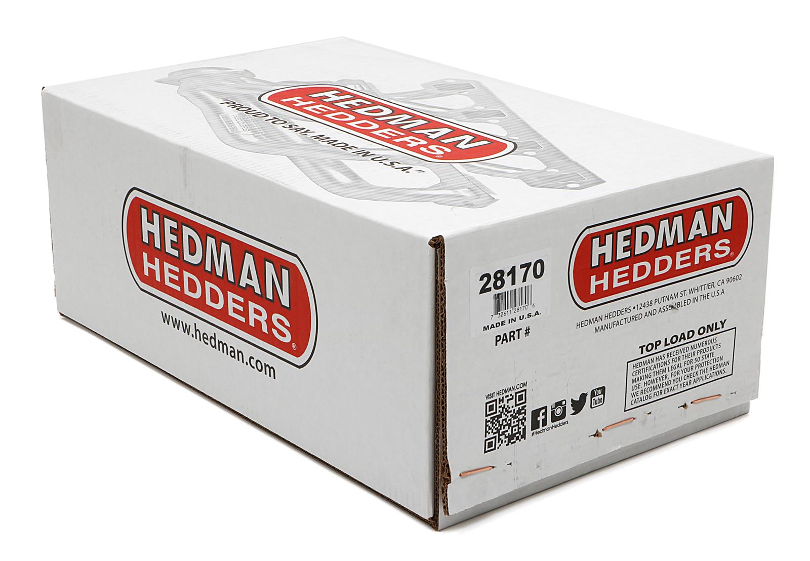 Hedman Street Headers 28170 Headers, Street, Shorty, Steel, Temporary Paint, Pontiac, 326-455, Pair thumbnail 3