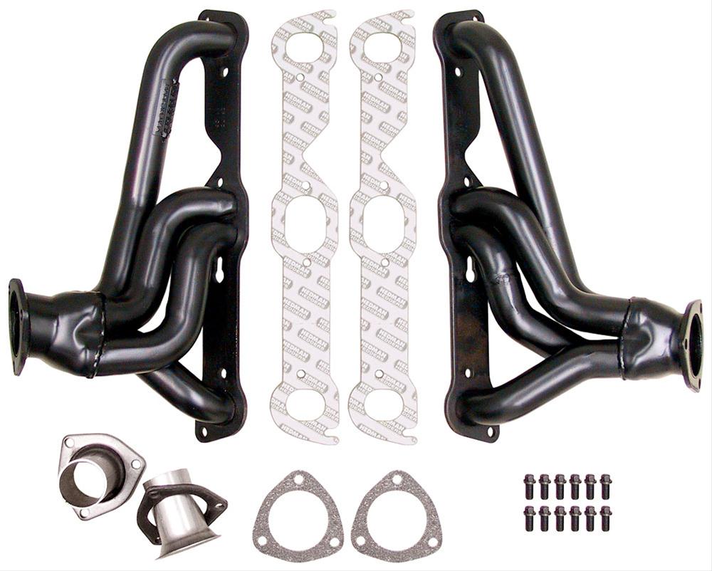 Hedman Street Headers 28173 Headers, Street, Shorty, Steel, Black Ceramic Coated, Pontiac, V8, Pair thumbnail 3