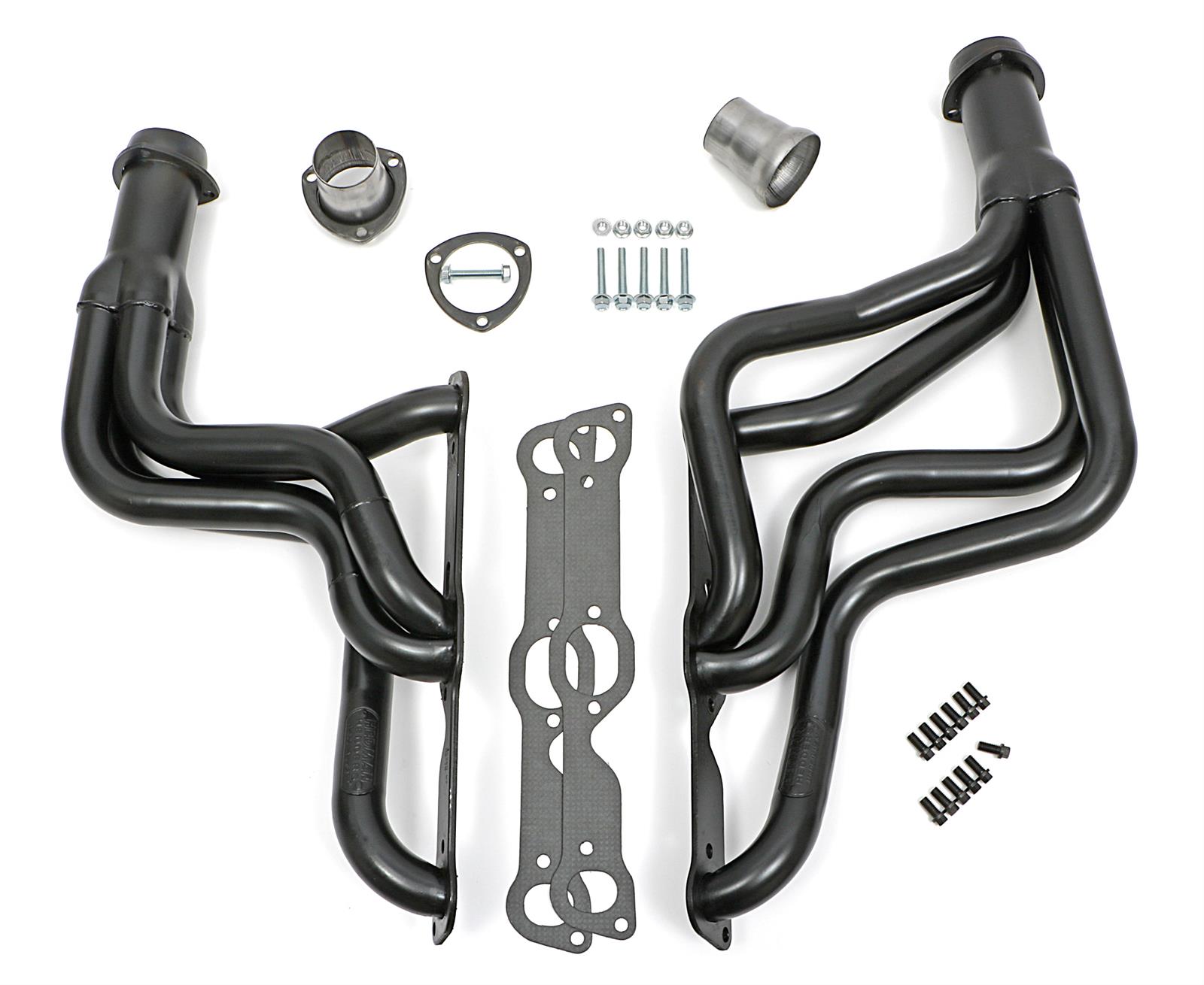 Hedman Street Headers for 1964-1972 GTO, LEMANS, 1964-1970 TEMPEST - 35260 Headers, Street, Long Tube, Steel, Temporary Paint, Pontiac, 326-455, Pair thumbnail 2