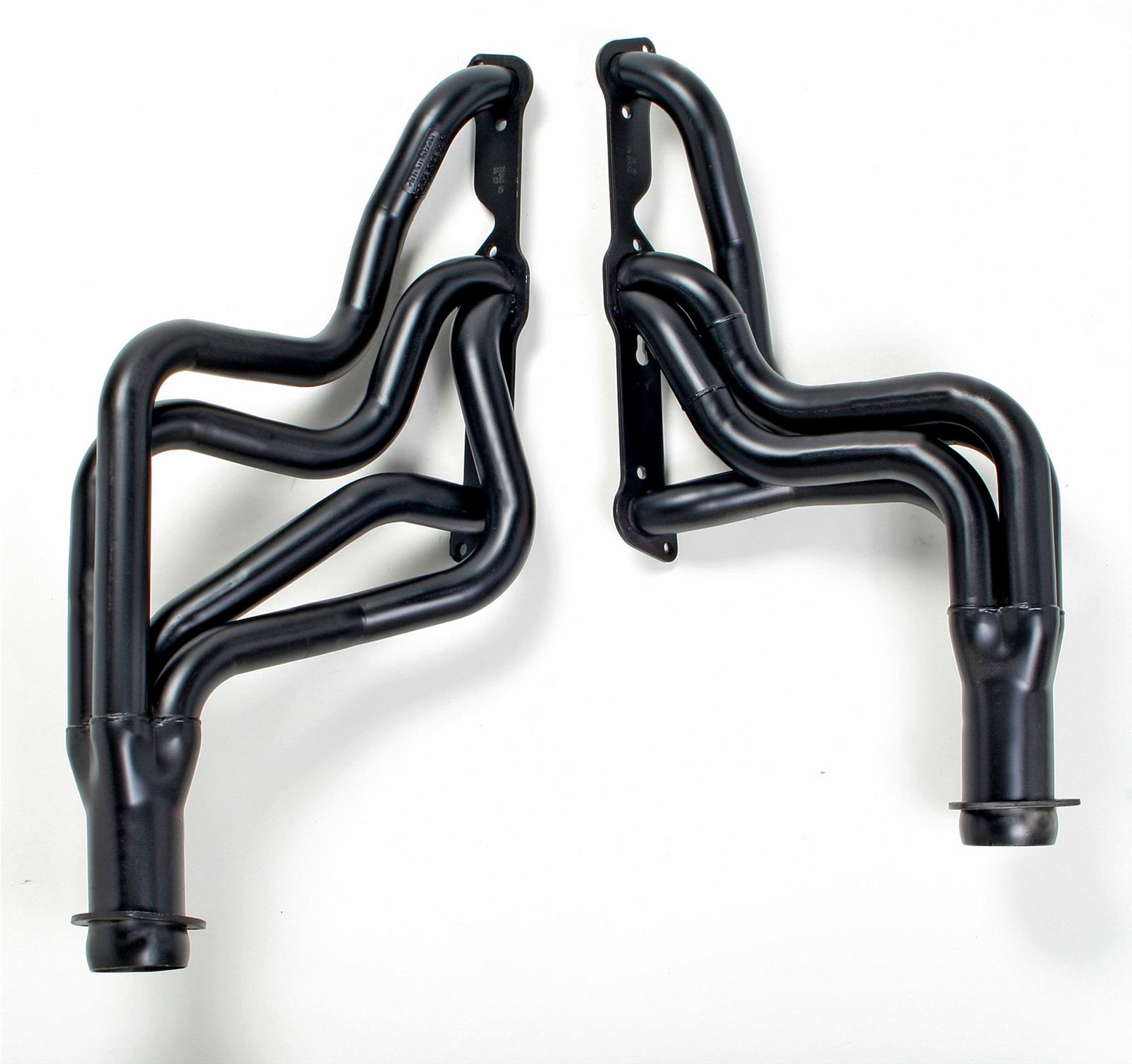 Hedman Street Headers 35263 Headers, Street, Long Tube, Steel, Black Ceramic Coated, Pontiac V8, Pair