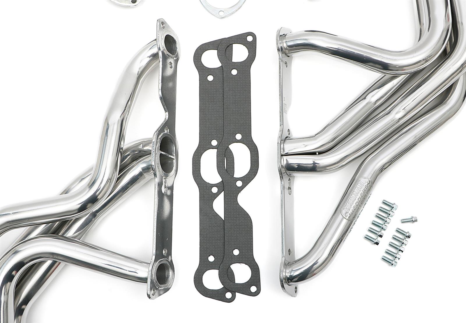Hedman Street Headers 35276 Headers, Street, Long Tube, Steel, Silver Ceramic Coated, Pontiac, 326-455, Pair thumbnail 5