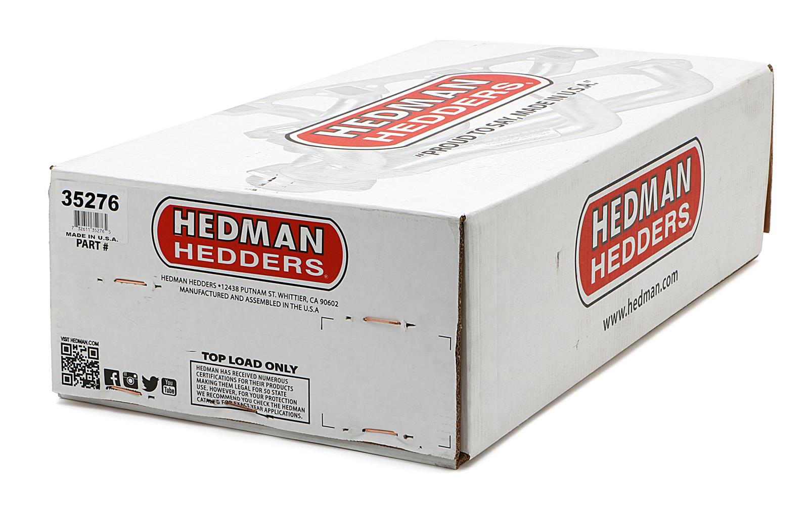 Hedman Street Headers 35276 Headers, Street, Long Tube, Steel, Silver Ceramic Coated, Pontiac, 326-455, Pair thumbnail 7