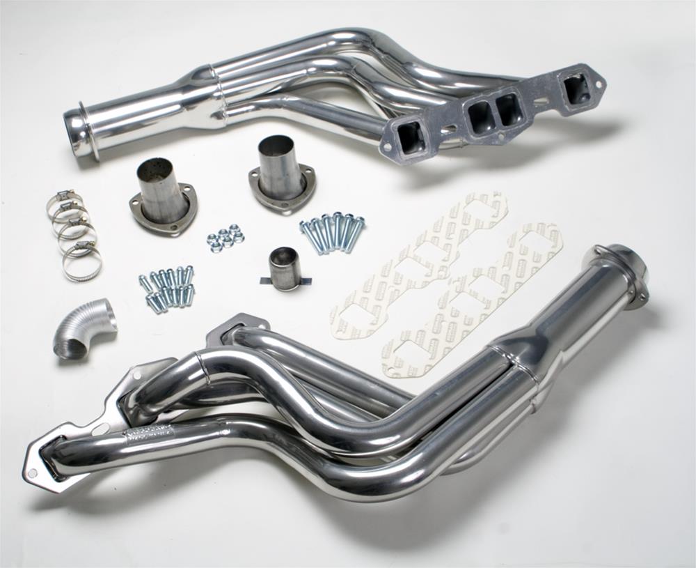 Hedman Street Headers 58066 Headers, Street, Long Tube, Steel, Silver Ceramic Coated, Oldsmobile, Pair thumbnail 3