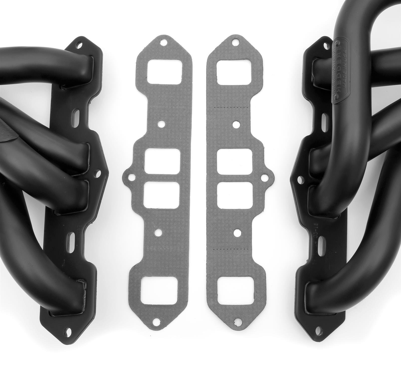 Hedman Street Headers 58073 Headers, Street, Long Tube, Steel, Black Ceramic Coated, Oldsmobile, Pair