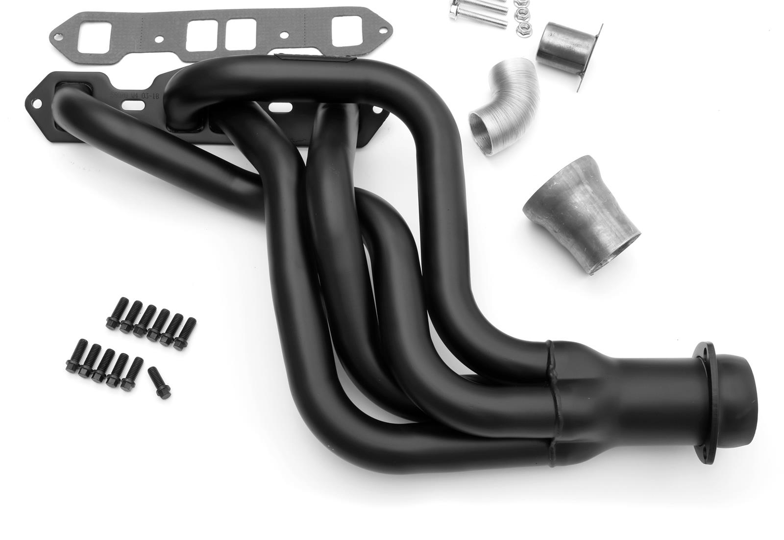 Hedman Street Headers 58073 Headers, Street, Long Tube, Steel, Black Ceramic Coated, Oldsmobile, Pair thumbnail 3