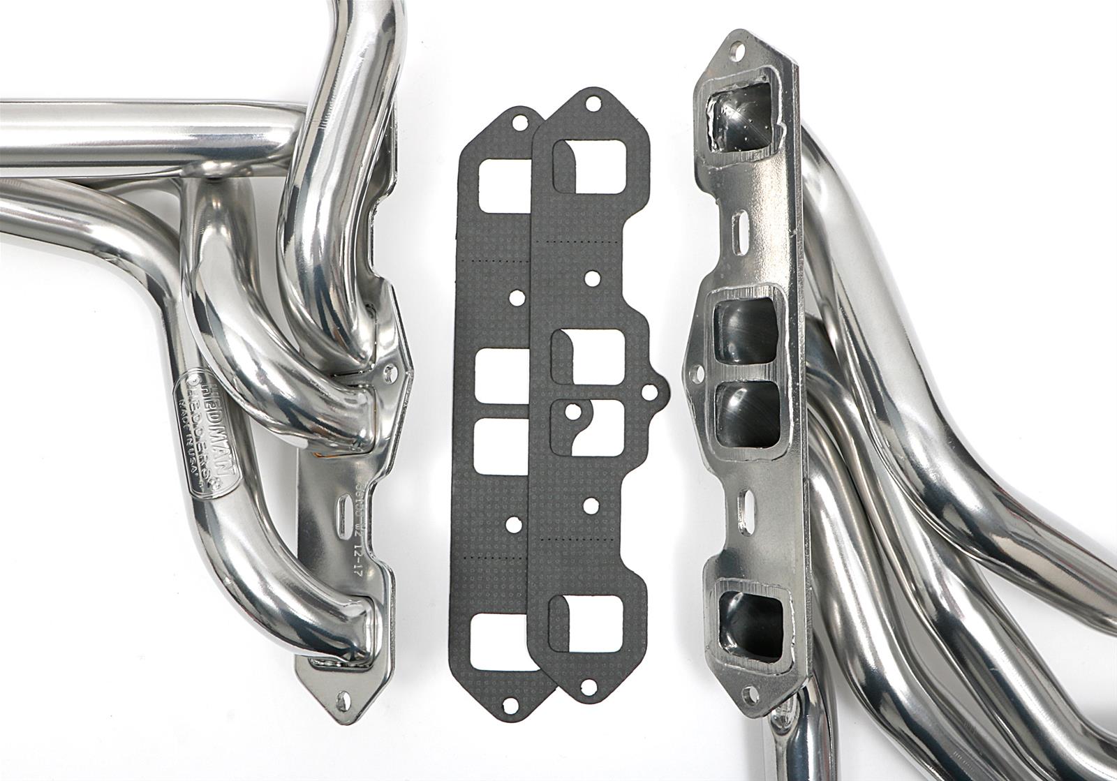 Hedman Street Headers 58156 Headers, Street, Long Tube, Steel, Silver Ceramic Coated, Oldsmobile, 400, 425, 455, Pair thumbnail 2