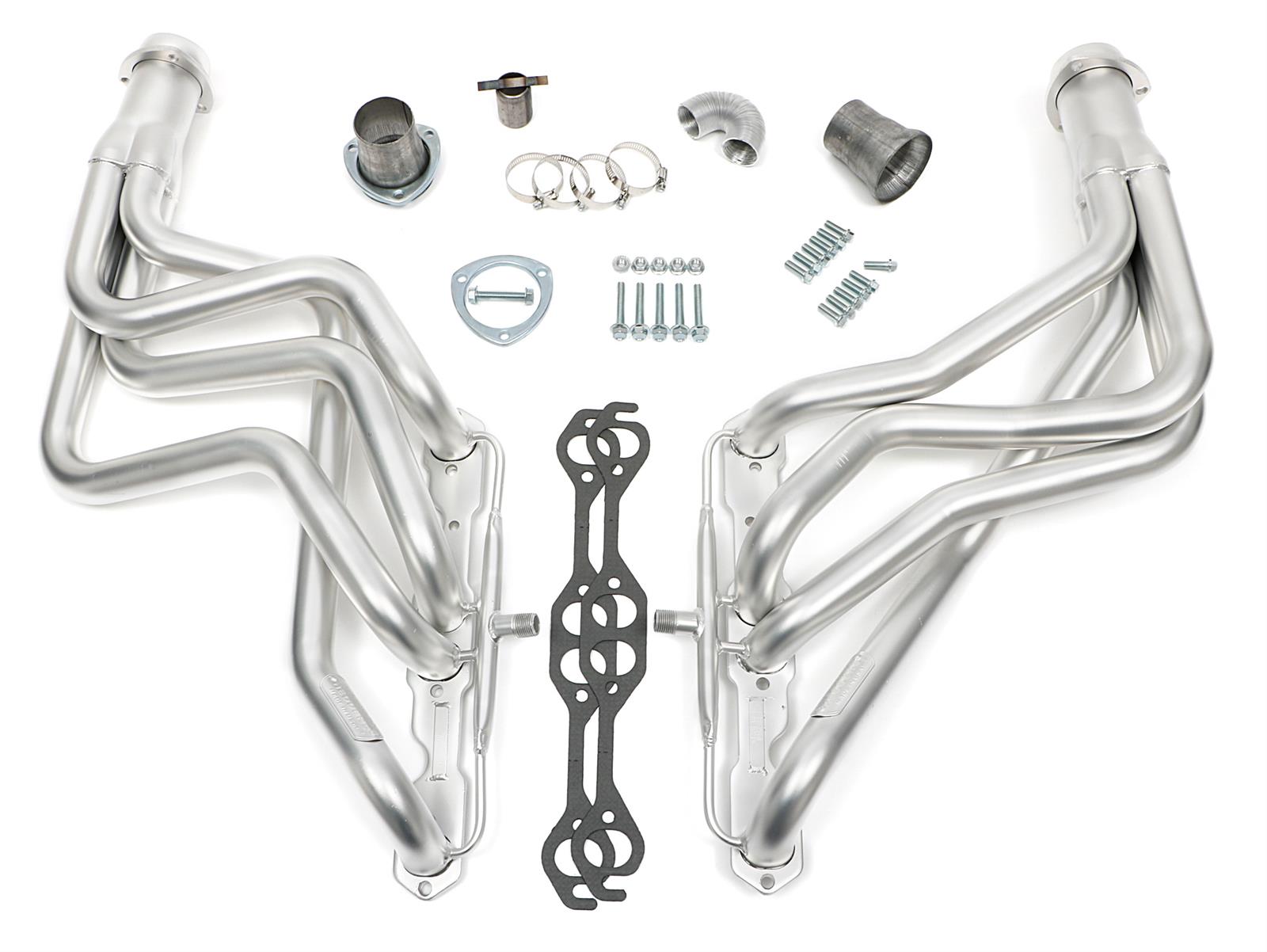 Hedman Elite Extreme-Duty Headers 61278 Headers, Extreme-Duty, Long Tube, Steel, Silver Ceramic Coated, Chevy, Small Block, Pair