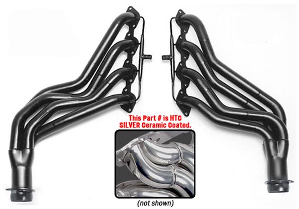 Hedman Street Headers 61286 Headers, Street, Long Tube, Steel, Silver Ceramic Coated, Chevy, Pair thumbnail 4