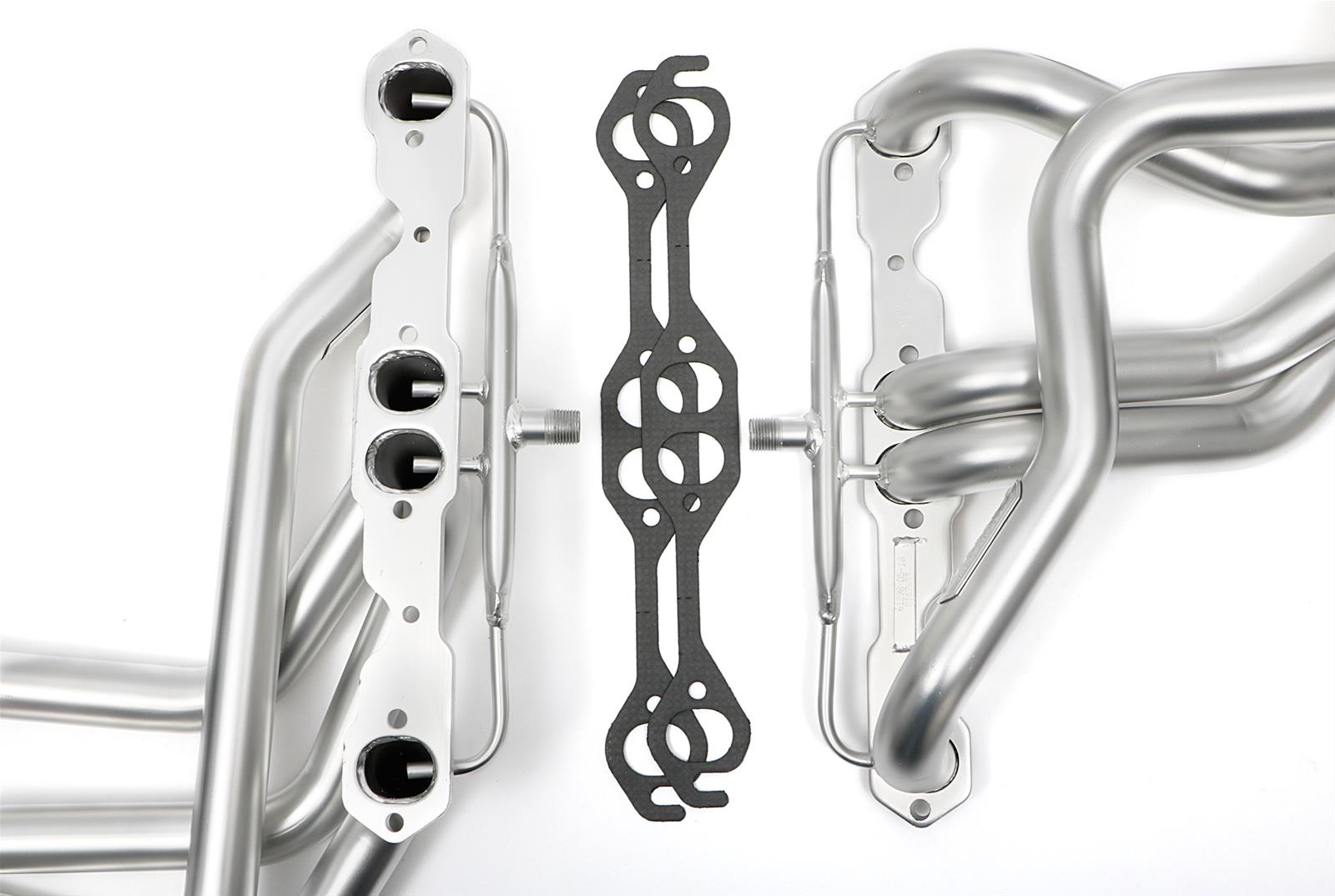 Hedman Elite Extreme-Duty Headers 61298 Headers, Extreme-Duty, Long Tube, Steel, Silver Ceramic Coated, Chevy, Small Block, Pair thumbnail 2